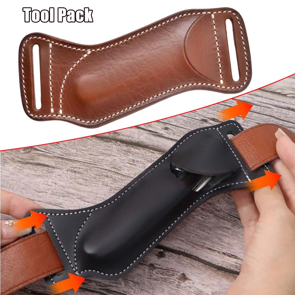 Edc Carry Belt Leather - Taktische Werkzeugtasche EDC Klappmesser-Hülle Gürtelhalterung 5