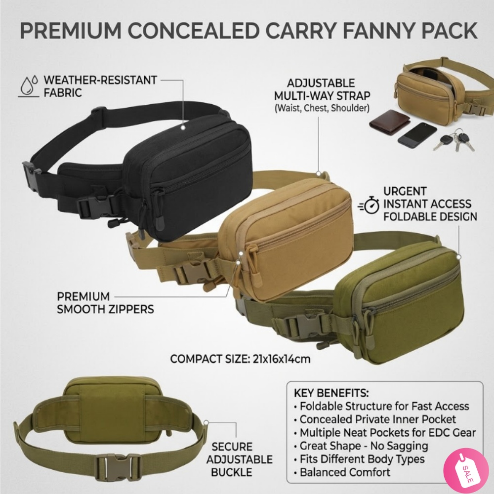 Edc Carry Bag For Men - Taktische Verdeckte Tragetasche für Männer Wasserdichte