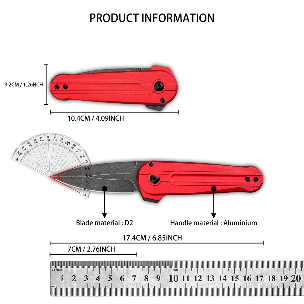 Klappmesser mit rotem Griff, D – Edc Carry For Men Bewertung und Preis