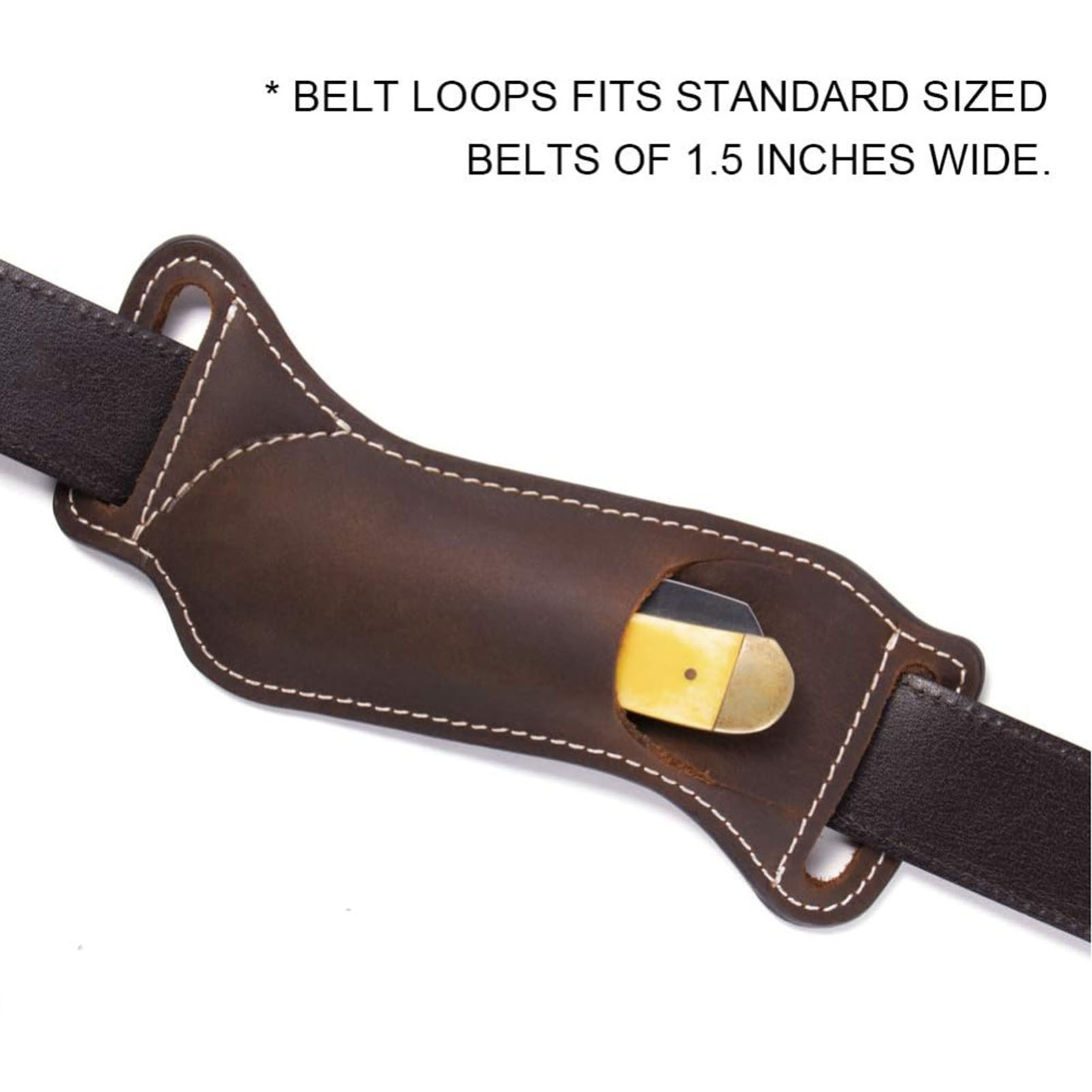 Braune Leder-Messer-Gürteltasc – Edc Carry Belt Leather Bewertung und Preis